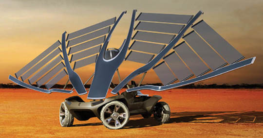 solar powered cars. Solar cars use lots of solar